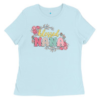 Baby Blue blessed nana Ladies Tee - MaliasSmallBusiness