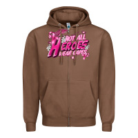 Chestnut Not all heroes wear capes Cancer Awareness Zipper Hoodie - FaDigitalArtStudio