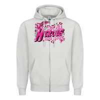 Dove Grey Not all heroes wear capes Cancer Awareness Zipper Hoodie - FaDigitalArtStudio