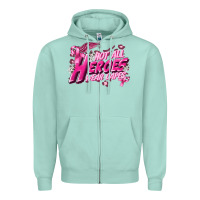 Seafoam Not all heroes wear capes Cancer Awareness Zipper Hoodie - FaDigitalArtStudio