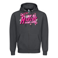 Smoke Not all heroes wear capes Cancer Awareness Zipper Hoodie - FaDigitalArtStudio