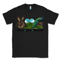 Black Peace Love Peacock Classic Tee - LillyAllenDesigns