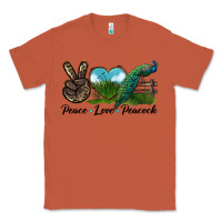 Copper Peace Love Peacock Classic Tee - LillyAllenDesigns
