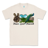 Natural Peace Love Peacock Classic Tee - LillyAllenDesigns