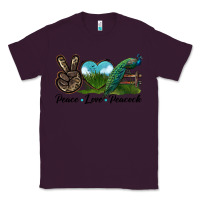 Plum Peace Love Peacock Classic Tee - LillyAllenDesigns
