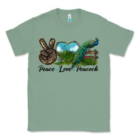Sage Peace Love Peacock Classic Tee - LillyAllenDesigns