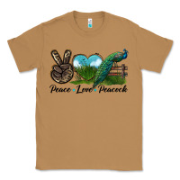 Toasted Coconut Peace Love Peacock Classic Tee - LillyAllenDesigns