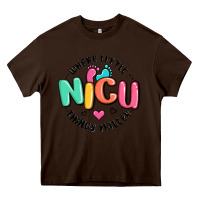 Chocolate Brown nicu where little things matter Heavy Core Tee - MaliasSmallBusiness
