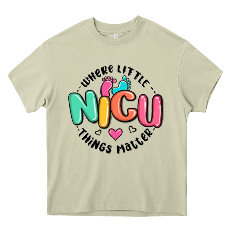 Nicu Where Little Things Matter Heavy Core Tee by MaliasSmallBusiness | Teevron