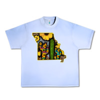Grape Ice Western Missouri Map Sunflower And Cactus Pattern Urban Heavy Tee - Bettercallsaul