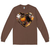 Chestnut Halloween Heart Long Sleeve Tee - texasbilliewilder