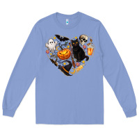 Colony Blue Halloween Heart Long Sleeve Tee - texasbilliewilder