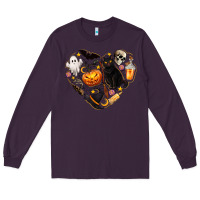Plum Halloween Heart Long Sleeve Tee - texasbilliewilder