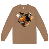 Toasted Coconut Halloween Heart Long Sleeve Tee - texasbilliewilder