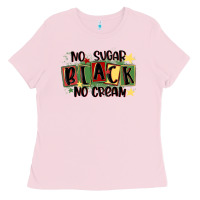 Bubblegum Pink no sugar black no cream Ladies Tee - MaliasSmallBusiness