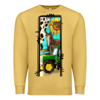 Antique Gold farm life alphabet lowercase letters l Premium Sweatshirt - BundleAndBundleShop