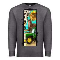 Charcoal Heather farm life alphabet lowercase letters l Premium Sweatshirt - BundleAndBundleShop