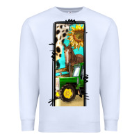 White farm life alphabet lowercase letters l Premium Sweatshirt - BundleAndBundleShop