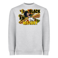 Heather Grey i am black history Heavyweight Sweatshirt - CowGirlArtShop