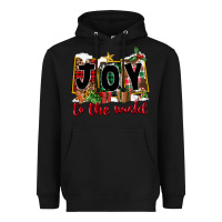 Black Joy To The World Heavyweight Hoodie - FaDigitalArtStudio