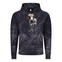 Cloud Black holstein cow floral wreath Vintage Hoodie - BarkalooDesign