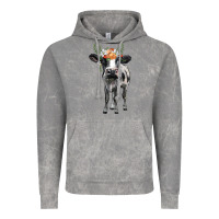 Cloud Rock holstein cow floral wreath Vintage Hoodie - BarkalooDesign