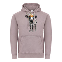Vintage Zinc holstein cow floral wreath Vintage Hoodie - BarkalooDesign