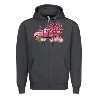 Smoke Breast Cancer truck Zipper Hoodie - FaDigitalArtStudio
