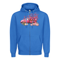 True Royal Breast Cancer truck Zipper Hoodie - FaDigitalArtStudio