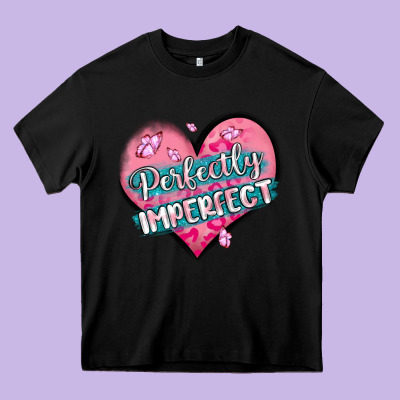 Perfectly Imperfect Heavy Core Tee Designed By Maliassmallbusiness
