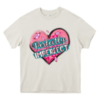 Cream perfectly imperfect Heavy Core Tee - MaliasSmallBusiness