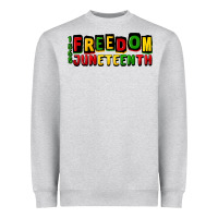 Heather Grey freedom juneteenth Heavyweight Sweatshirt - CowGirlArtShop