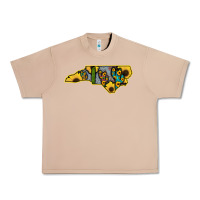 Burro Western North Carolina Map Sunflower Urban Heavy Tee - Bettercallsaul