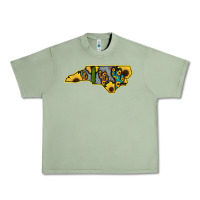 Oil Green Western North Carolina Map Sunflower Urban Heavy Tee - Bettercallsaul