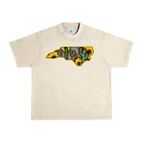 Sandshell Western North Carolina Map Sunflower Urban Heavy Tee - Bettercallsaul