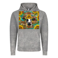 Cloud Rock holstein cow with sunflowers Vintage Hoodie - BarkalooDesign