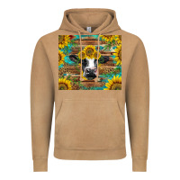 Vintage Camel holstein cow with sunflowers Vintage Hoodie - BarkalooDesign