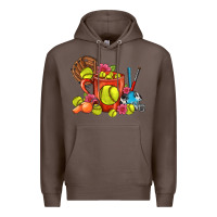 Coffee Softball Coffee Mug Premium Hoodie - FaDigitalArtStudio