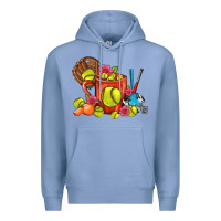 Colony Blue Softball Coffee Mug Premium Hoodie - FaDigitalArtStudio