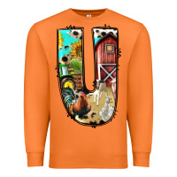 Carrot farm life alphabet lowercase letters u Premium Sweatshirt - BundleAndBundleShop