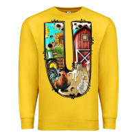 Lemon farm life alphabet lowercase letters u Premium Sweatshirt - BundleAndBundleShop