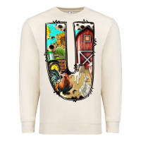 Sandshell farm life alphabet lowercase letters u Premium Sweatshirt - BundleAndBundleShop