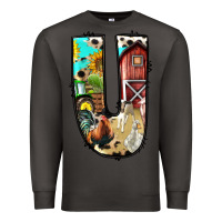 Smoke farm life alphabet lowercase letters u Premium Sweatshirt - BundleAndBundleShop
