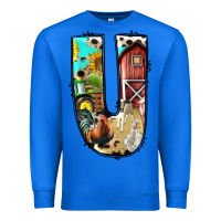 True Royal farm life alphabet lowercase letters u Premium Sweatshirt - BundleAndBundleShop