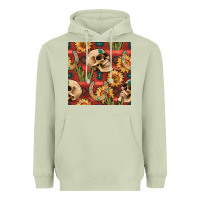 Matcha western skull aztec seamless pattern Heavyweight Hoodie - BundleAndBundleShop