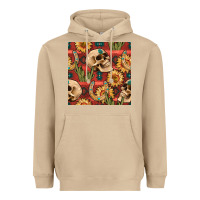 Mushroom western skull aztec seamless pattern Heavyweight Hoodie - BundleAndBundleShop