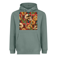 Sage western skull aztec seamless pattern Heavyweight Hoodie - BundleAndBundleShop