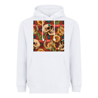 White western skull aztec seamless pattern Heavyweight Hoodie - BundleAndBundleShop
