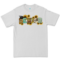 Dove Grey senior 2025 sunflowers Premium Tee - NancyCooperArtShop
