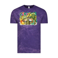 Cloud Purple coconut with fruits  background Vintage Tee - BarkalooDesign